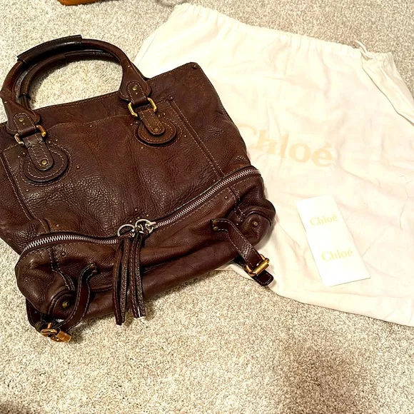 Chloe large paddington hobo bag in dark brown leather. Gorgeous - Picture 1 of 7